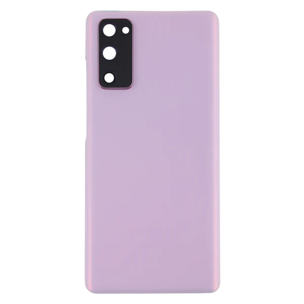 Rear Glass Battery Back Cover with Camera Lens For Samsung Galaxy S20 FE Cloud Lavender